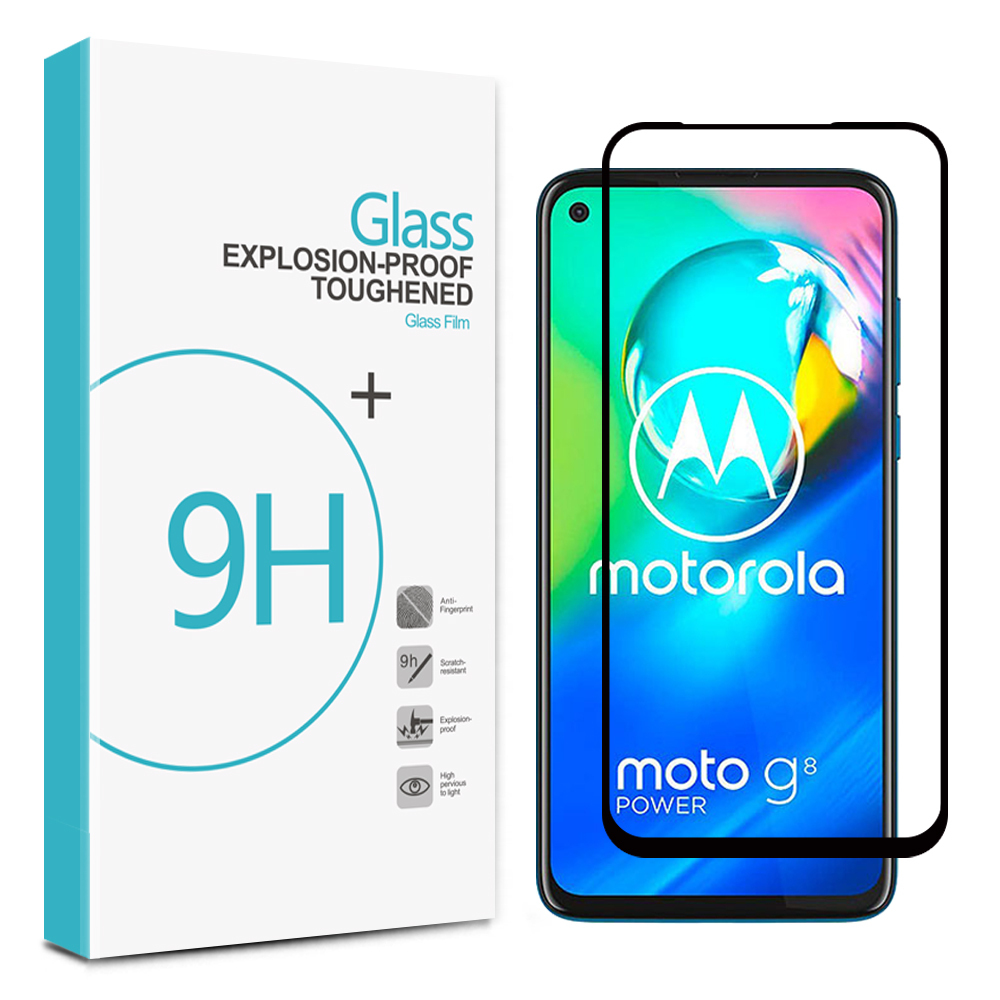 Full Cover Tempered Glass Screen Protector for Moto G8 Power 