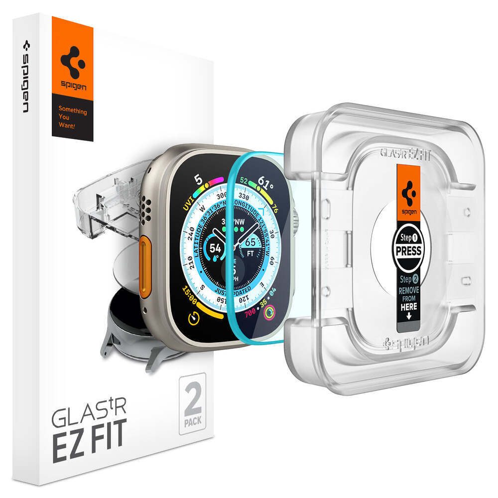 SPIGEN Glas.tR EZ Fit Glass Screen Protector 2PCS for Apple Watch Ultra 2 / 1 (49mm)
