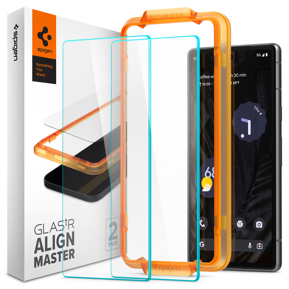 SPIGEN AlignMaster GLAS.tR Slim 2PCS Glass Screen Protector for Google Pixel 7a