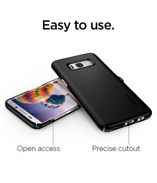 Galaxy S8 Plus Case, Genuine SPIGEN Ultra Thin Fit Exact-Fit Slim Cover