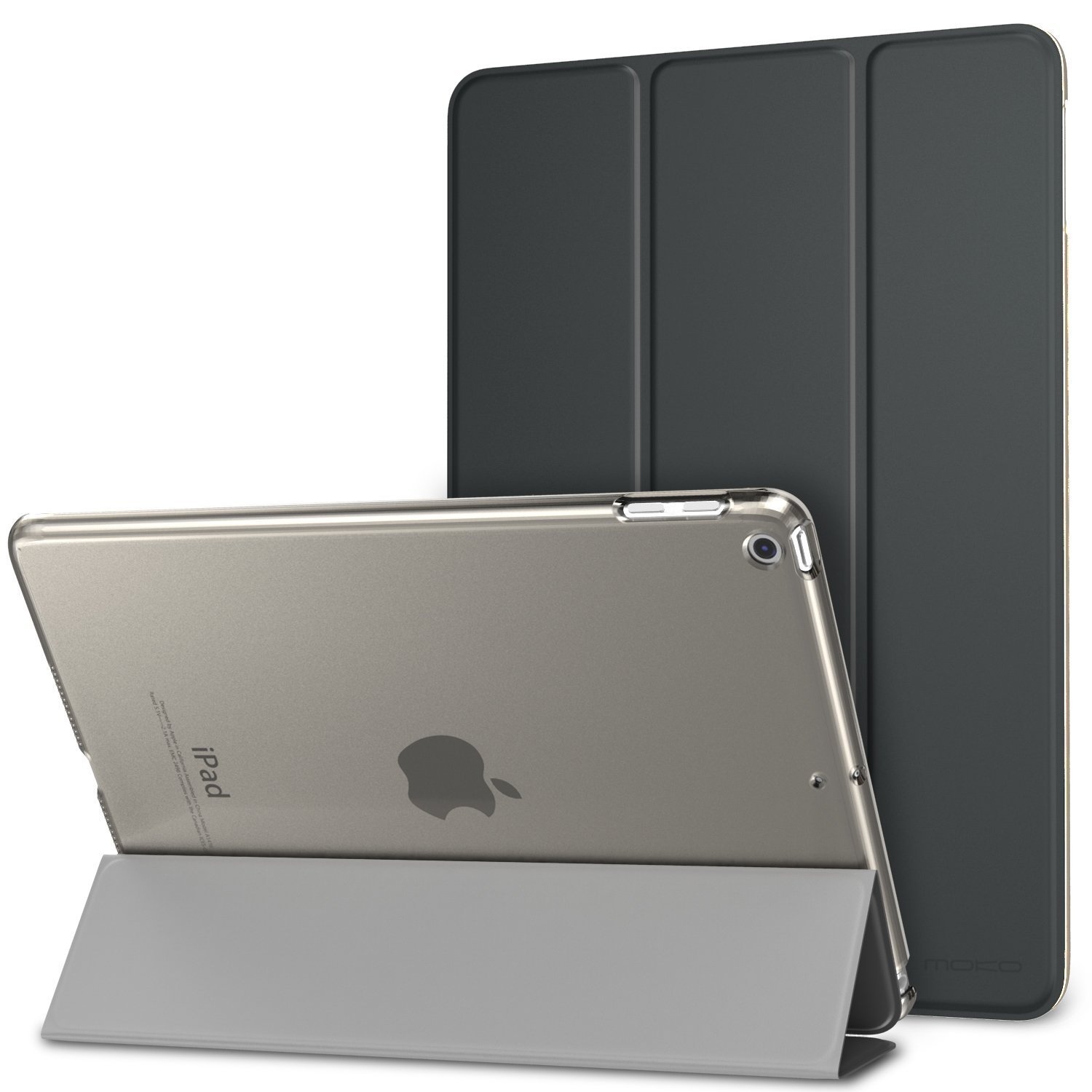 iPad 9.7 2017 Case, Genuine MoKo Ultra Slim Frosted Back Stand Cover