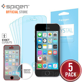 iPhone SE/5S/5C/5 Screen Protector, Genuine SPIGEN LCD Film Crystal CR Screen Guard for Apple
