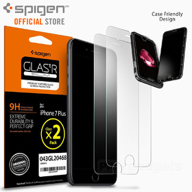 iPhone 8 Plus / 7 Plus Screen Protector, Genuine SPIGEN GLAS.tR Slim Tempered Glass 2PCS