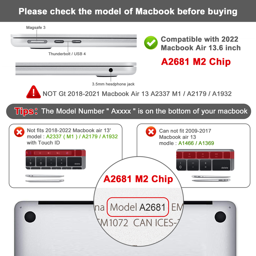 Techprotectus MacBook case for 2022 MacBook Air 13.6 with Apple M2 Chip-  (Model A2681)-Rose Quartz TP-RQ-K-MA13M2 - Best Buy