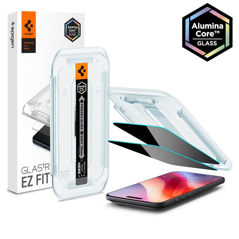 SPIGEN GLAS.tR EZ Fit Privacy 2PCS Glass for iPhone Air Screen Protector