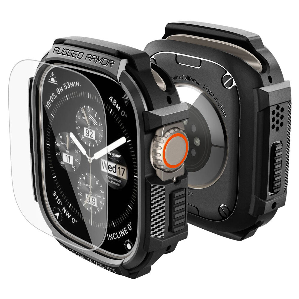 SPIGEN Rugged Armor Case with Screen Protector for Apple Watch Ultra 3 / 2 / 1 49mm