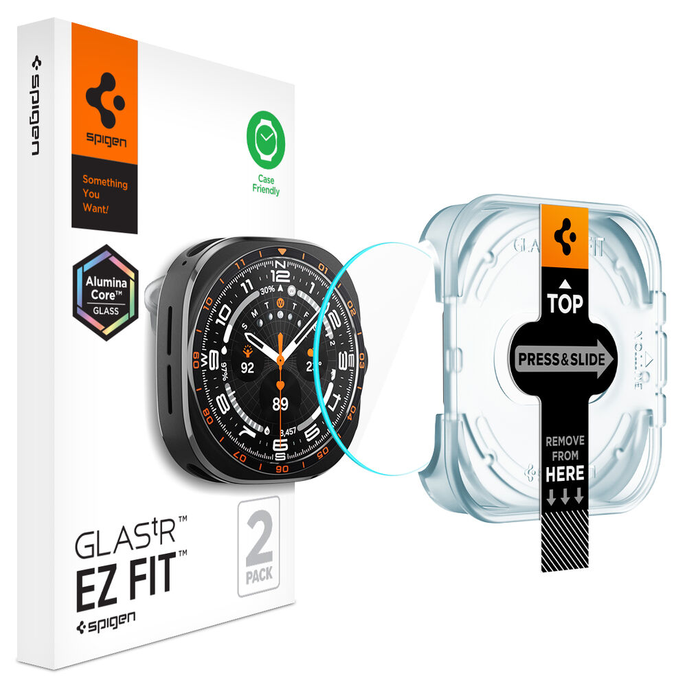 SPIGEN Glas.tR EZ Fit 2 Pcs Glass for Galaxy Watch Ultra 2 47mm (2026) Screen Protector