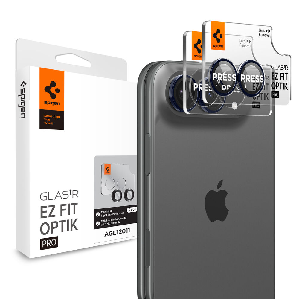 SPIGEN EZ Fit Optik Pro 2PCS Glass for iPhone Fold Lens Protector