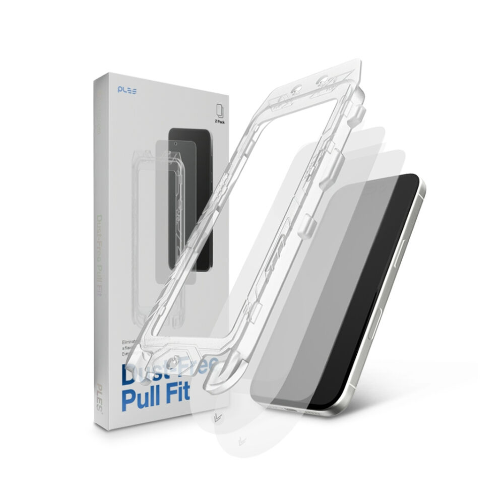 PLES Dust-Free Pull Fit 2PCS Glass for iPhone 18 Pro Max/17 Pro Max/16 Pro Max Screen Protector