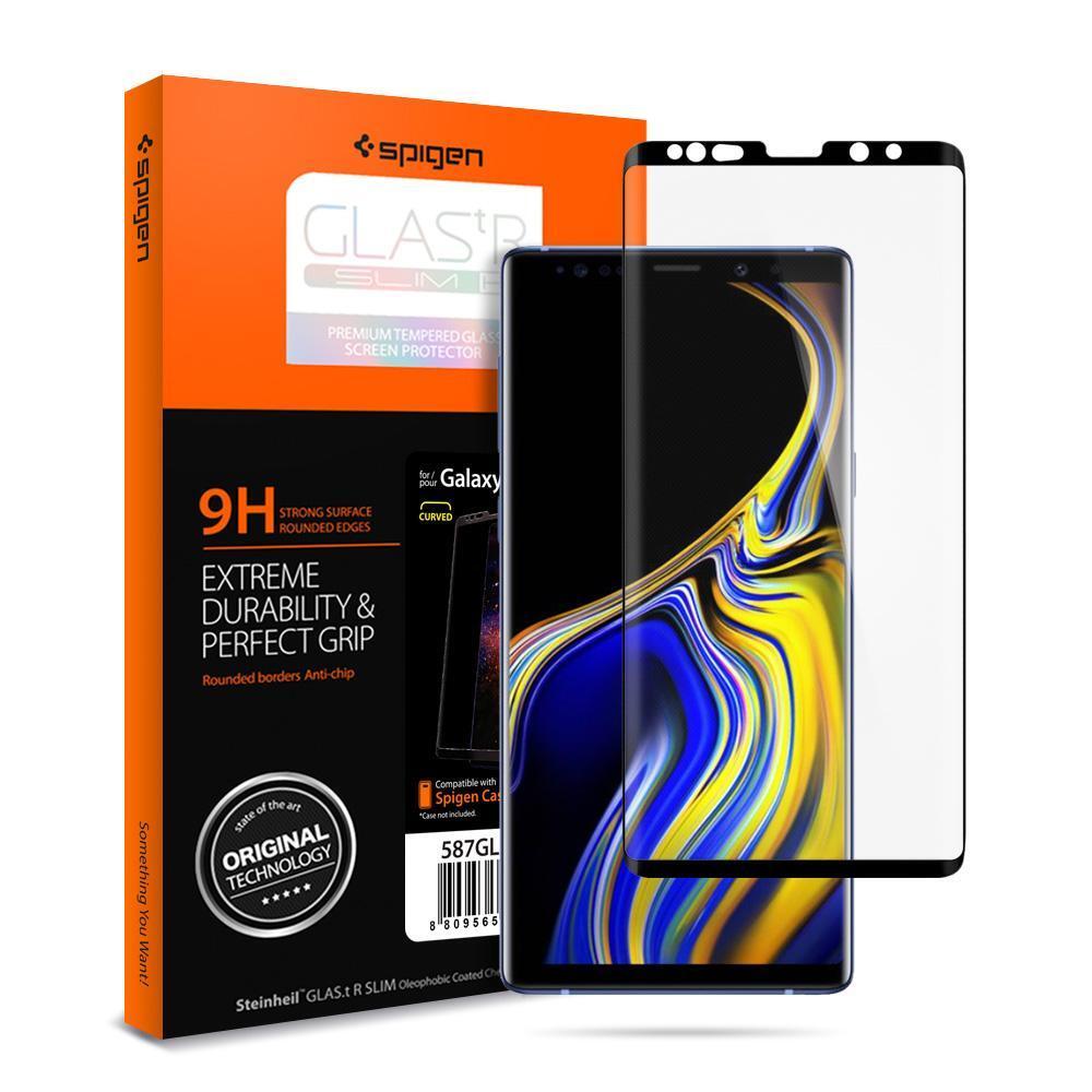 Galaxy Note 9 Glass Screen Protector, Genuine SPIGEN GLAS.tR Curved 9H Tempered Glass