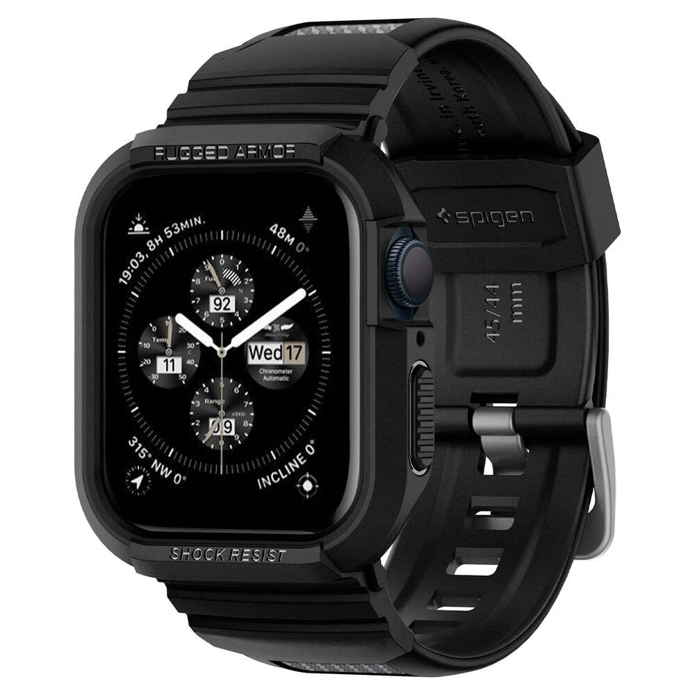 SPIGEN Rugged Armor Pro Case + Strap Band for Apple Watch Series 9/8/SE2/7/6/SE/5/4 (45mm/44mm)