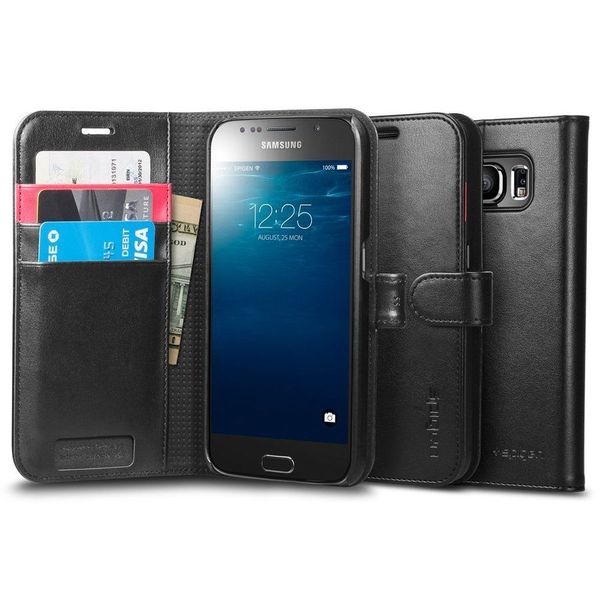 Genuine Spigen Flip View Cover Wallet S for Samsung Galaxy S6