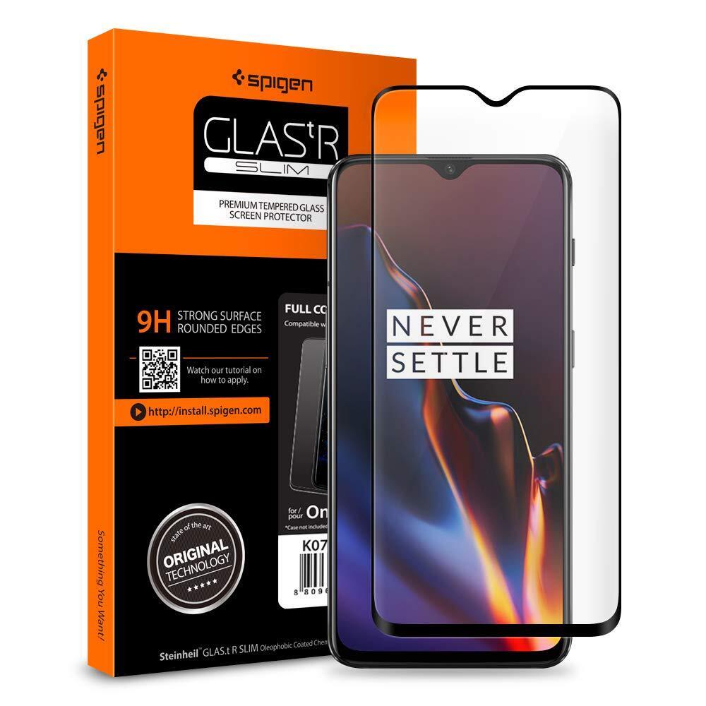 OnePlus 7 Glass Screen Protector, Genuine SPIGEN GLAS.tR Curved 9H Tempered Glass