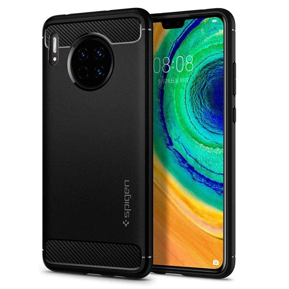 Huawei Mate 30 Case, Genuine Spigen Rugged Armor Resilient Ultra Soft Cover