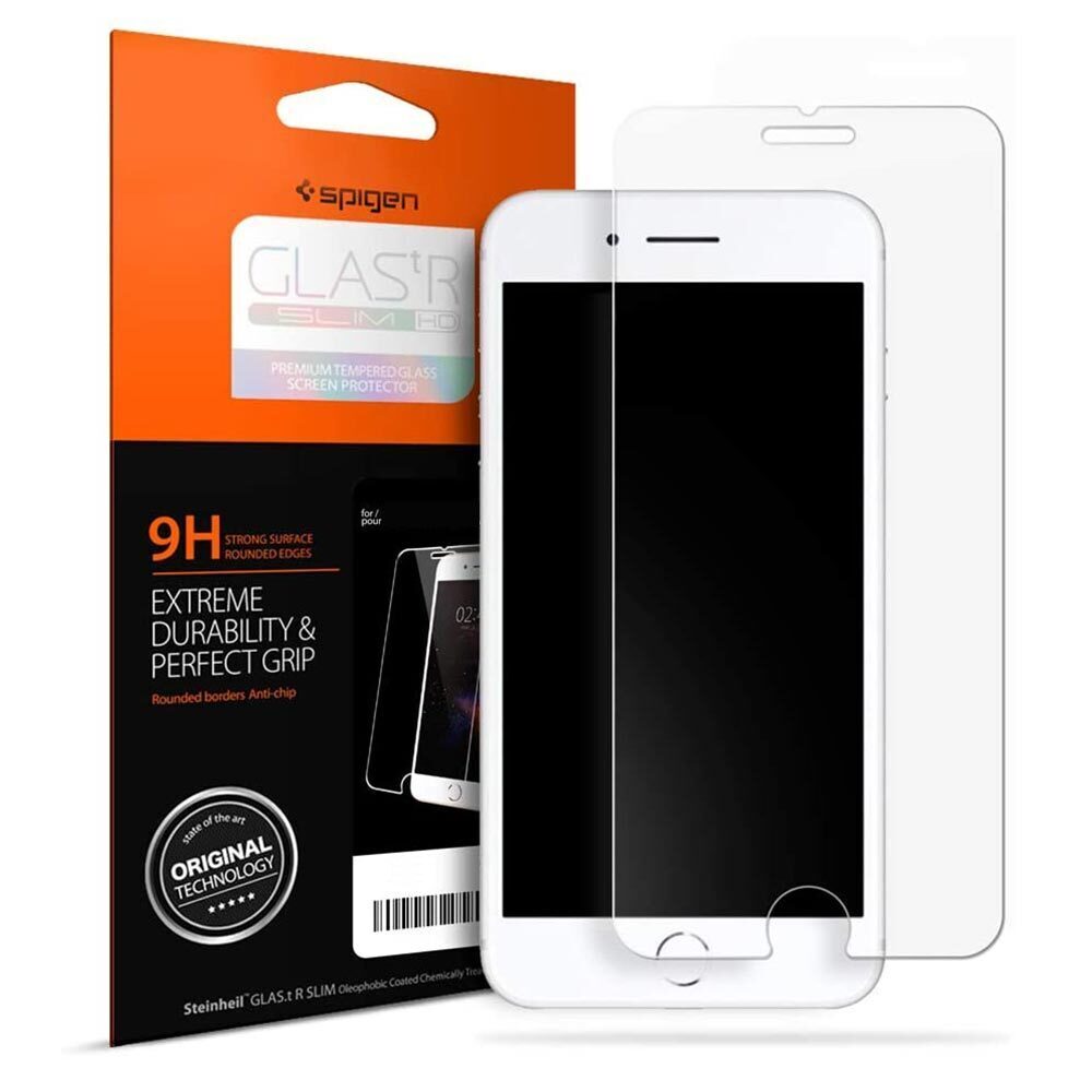 SPIGEN GLAS.tR Slim Glass Screen Protector for iPhone SE 2022 / SE 2020 / 8 / 7