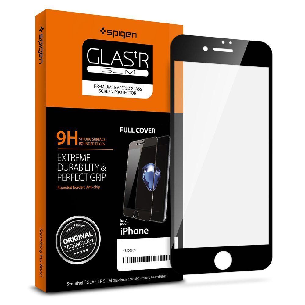 SPIGEN GLAS.tR Slim Full Cover Glass Screen Protector for iPhone SE 2022 / SE 2020 / 8 / 7