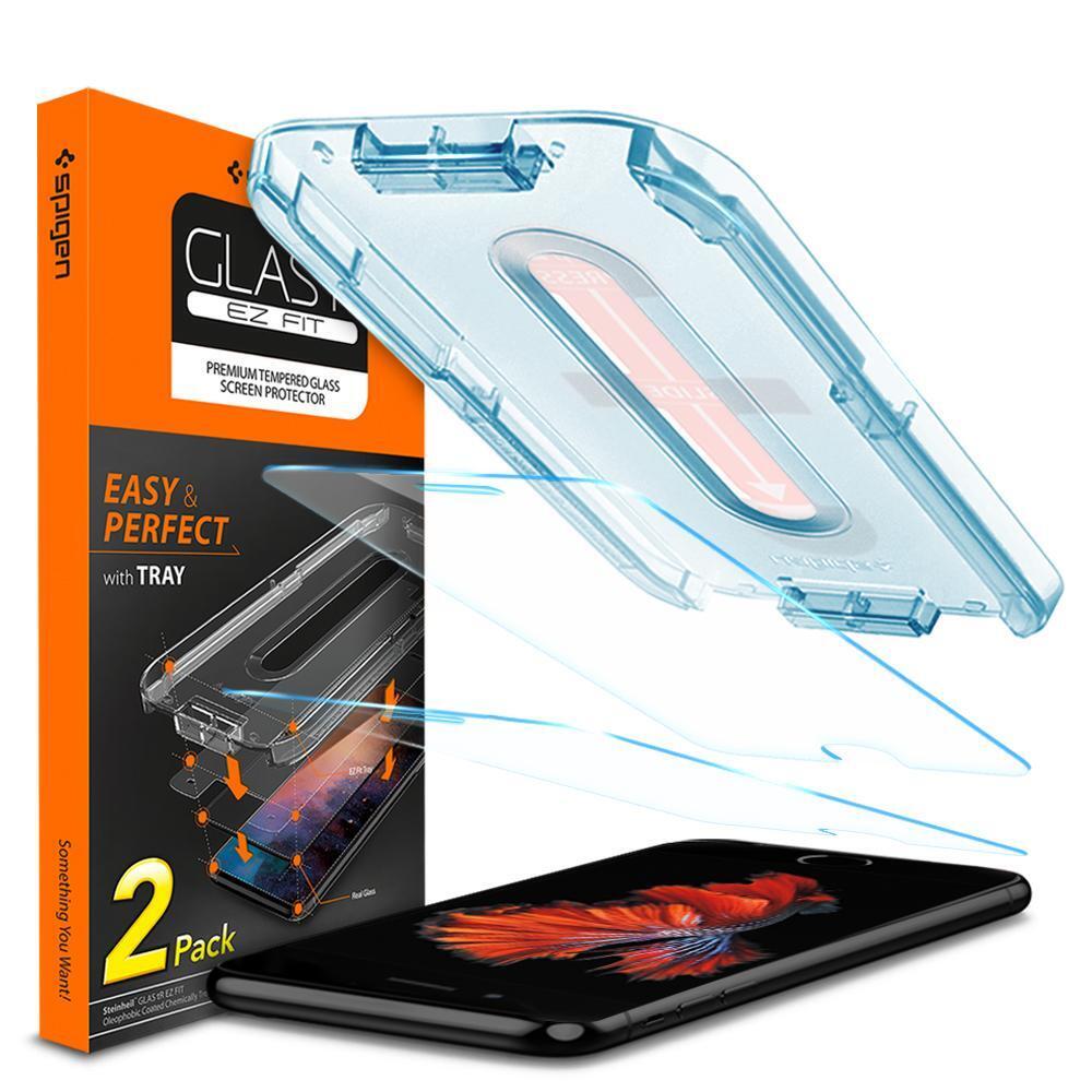 Genuine SPIGEN GLAS.tR EZ Fit Tempered Glass for Apple iPhone 7 / 8 Glass Screen Protector 2 PCS