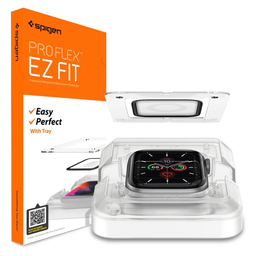 SPIGEN Pro Flex EZ Fit (44mm) 2PCS Glass Screen Protector for Apple Watch Series SE2/6/SE/5/4