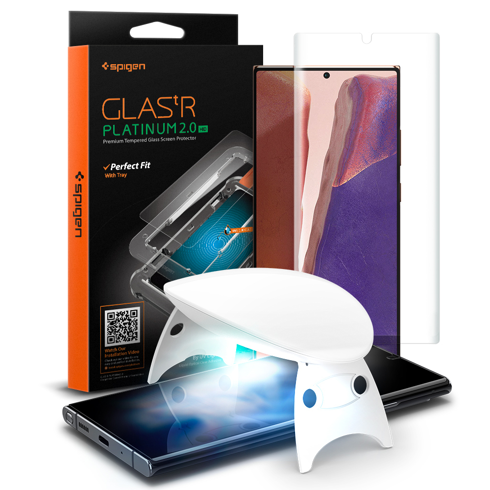 Genuine SPIGEN GLAS.tR Platinum UV Tempered Glass for Samsung Galaxy Note 20 Ultra Glass Screen Protector