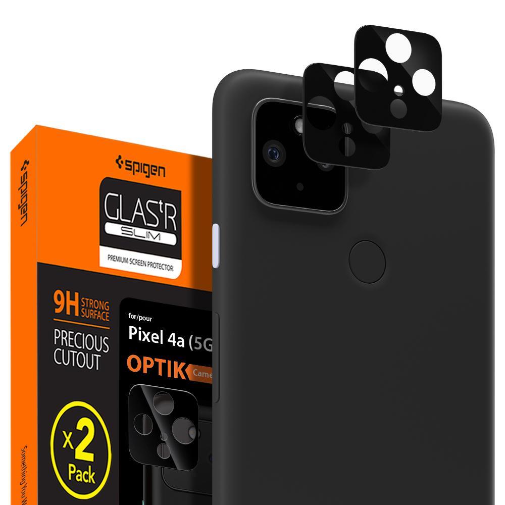 Genuine SPIGEN Glas.tR Optik Lens Tempered Glass for Google Pixel 4a 5G Camera Lens Protector 2 Pcs/Pack