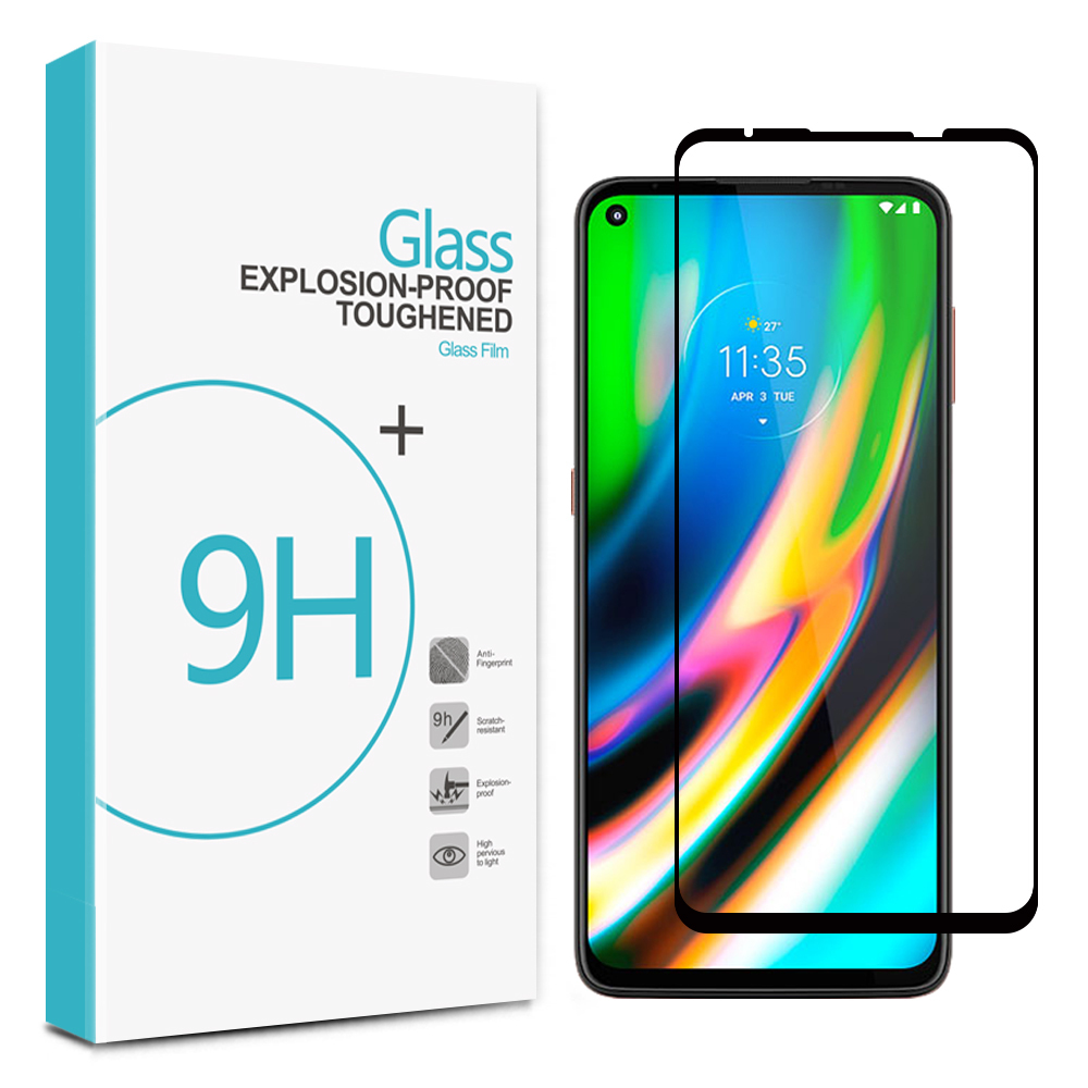 Full Cover Tempered Glass Screen Protector for Moto G9 Plus