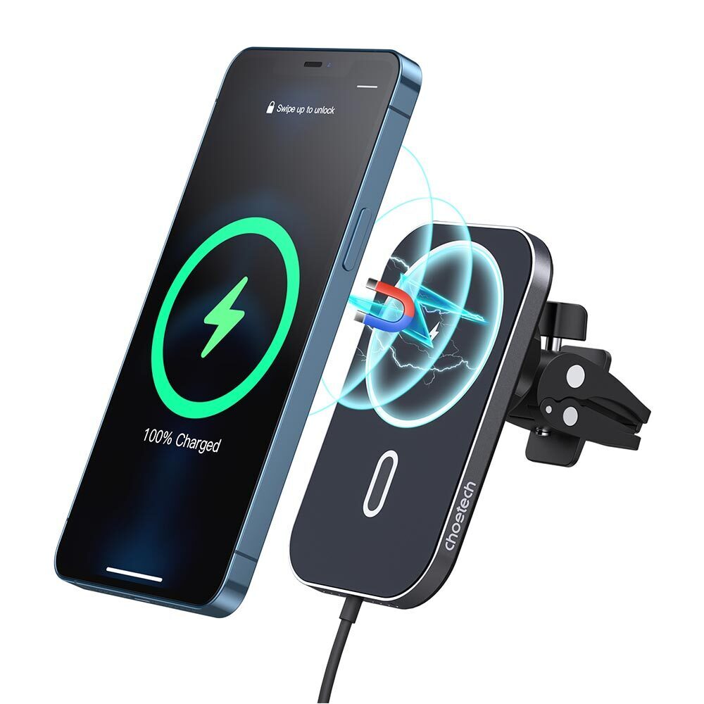 Choetech MagSafe Compatible Wireless Car Charger Air Vent Car Mount
