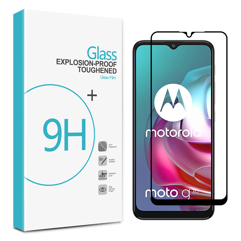 Full Cover Tempered Glass Screen Protector for Moto G30