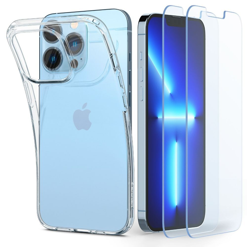 SPIGEN Crystal Pack Case & Screen Protectors 2PCS for iPhone 13 Pro (6.1-inch)