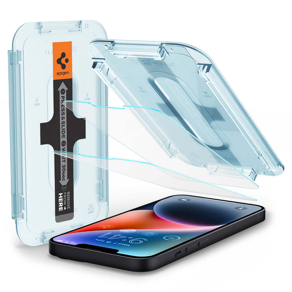 SPIGEN GLAS.tR EZ Fit 2PCS Glass Screen Protector for iPhone 14 Plus / 13 Pro Max (6.7-inch)