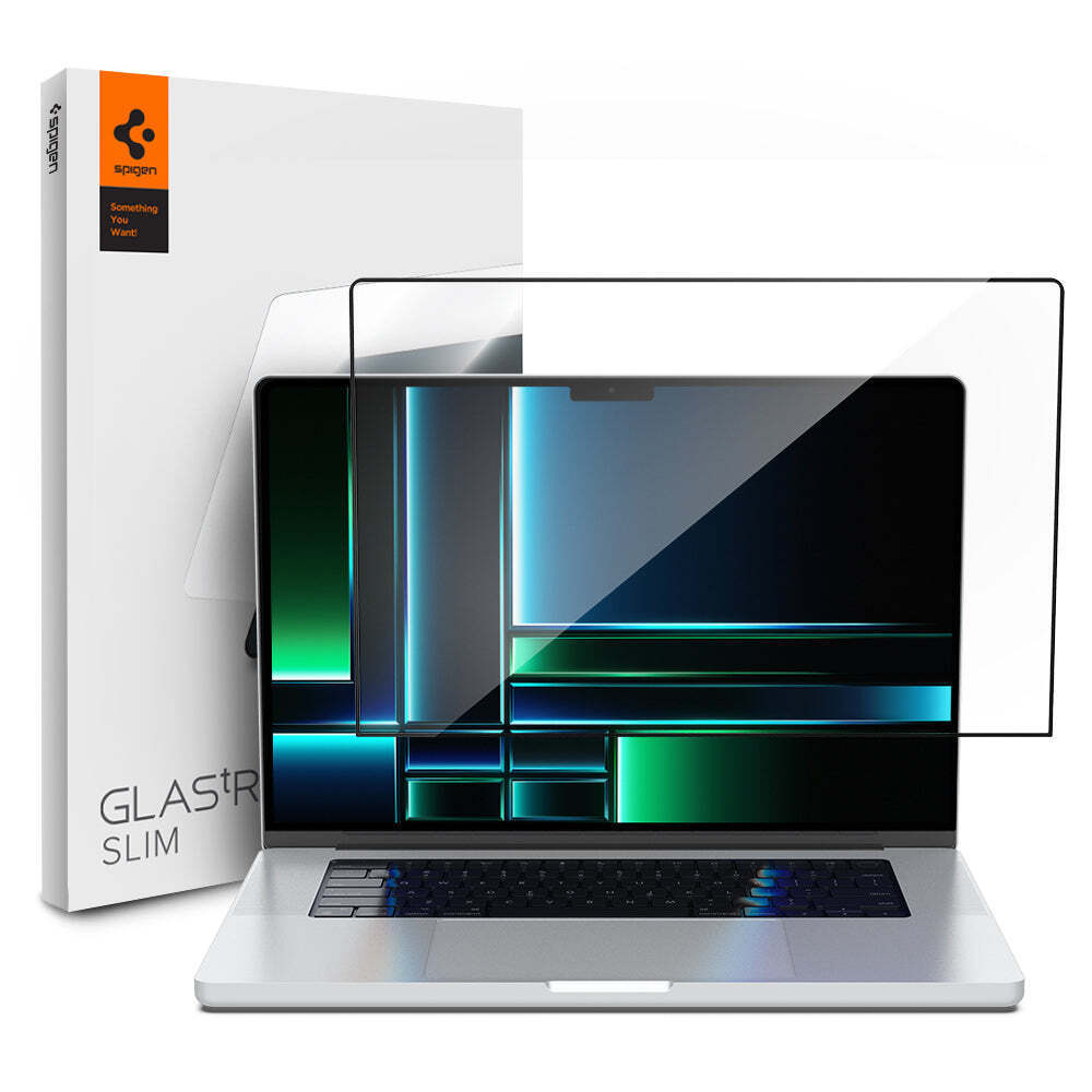 SPIGEN GLAS.tR Slim Glass for MacBook Pro 14-inch Screen Protector 2024/2023/2021 (M1/M2/M3/M4)