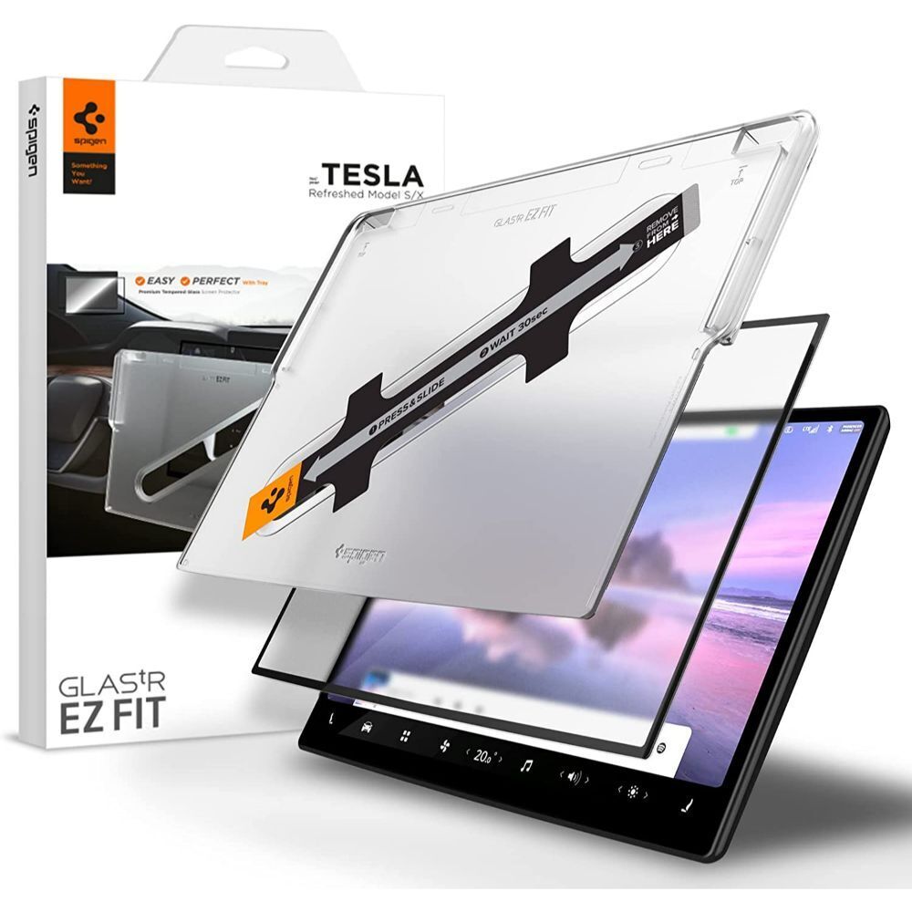 SPIGEN EZ Fit GLAS.tR Anti-Glare Glass Screen Protector for Tesla Model S / X