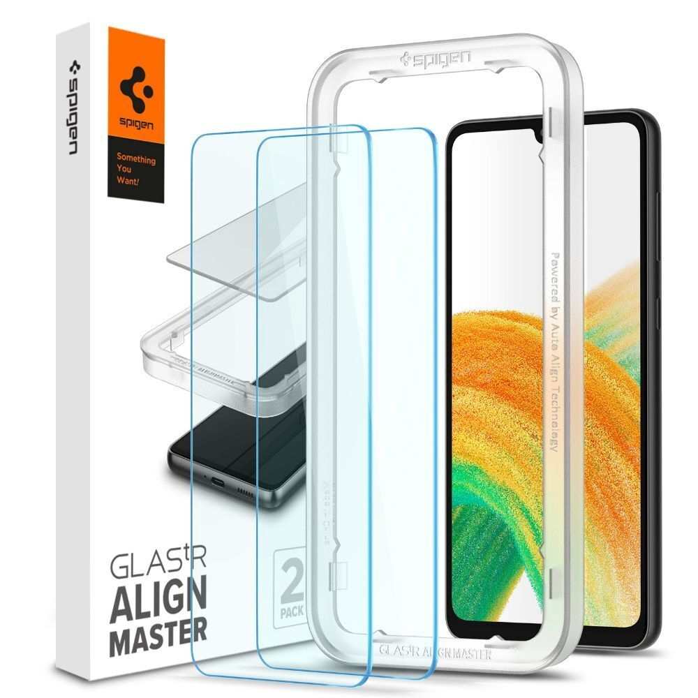SPIGEN AlignMaster GLAS.tR Slim 2 PCS Glass Screen Protector for Galaxy A73 5G
