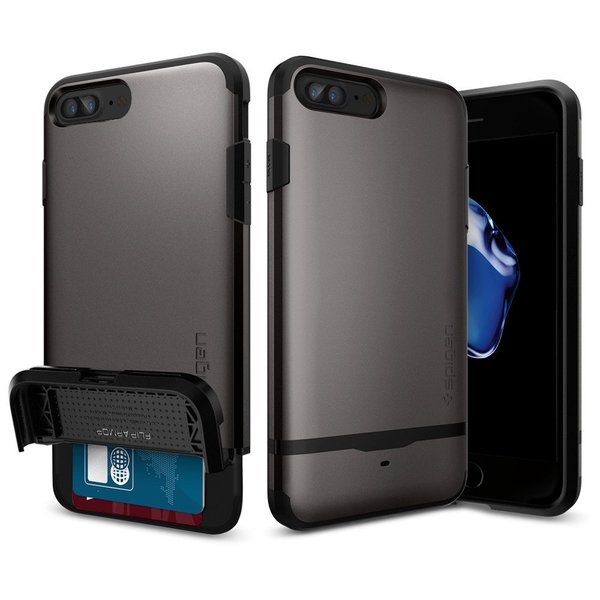 iPhone 7 Plus Case, Genuine SPIGEN Flip Armor Card Holder Cover for Apple