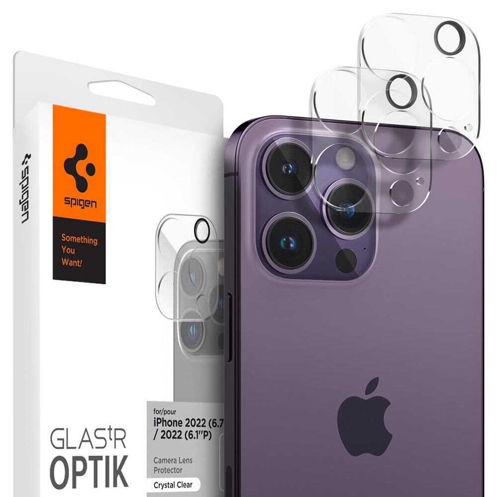 SPIGEN Optik GLAS.tR Slim Lens Screen Protector 2PCS for iPhone 14 Pro / 14 Pro Max
