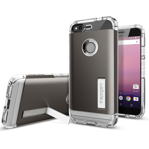 Google Pixel Case, Genuine SPIGEN HEAVY DUTY TOUGH ARMOR Cover for Google