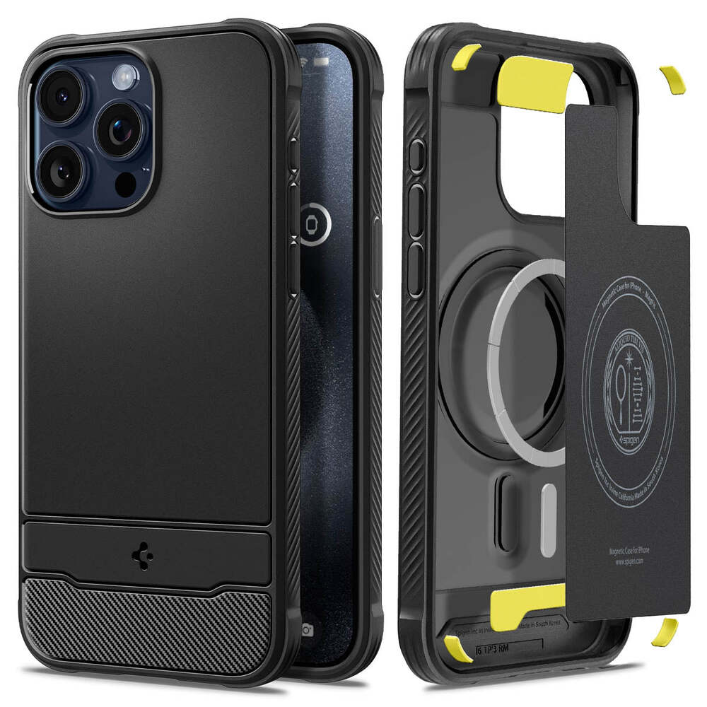 SPIGEN Rugged Armor (MagFit) MagSafe Compatible Case for iPhone 15 Pro