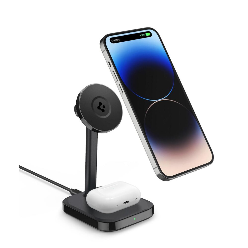 SPIGEN Magnetic Wireless Charger Stand (MagFit) PF2100 for iPhone MagSafe / AirPods Pro / AirPods Series