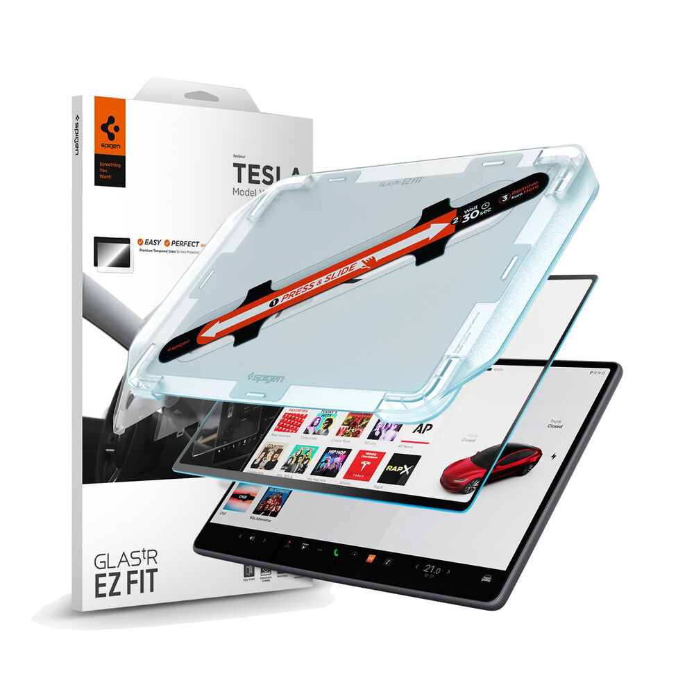 SPIGEN GLAS.tR EZ Fit Anti-Glare Glass for Tesla Model Y Juniper 2025/ Model 3 Highland 2024 - Current Screen Protector