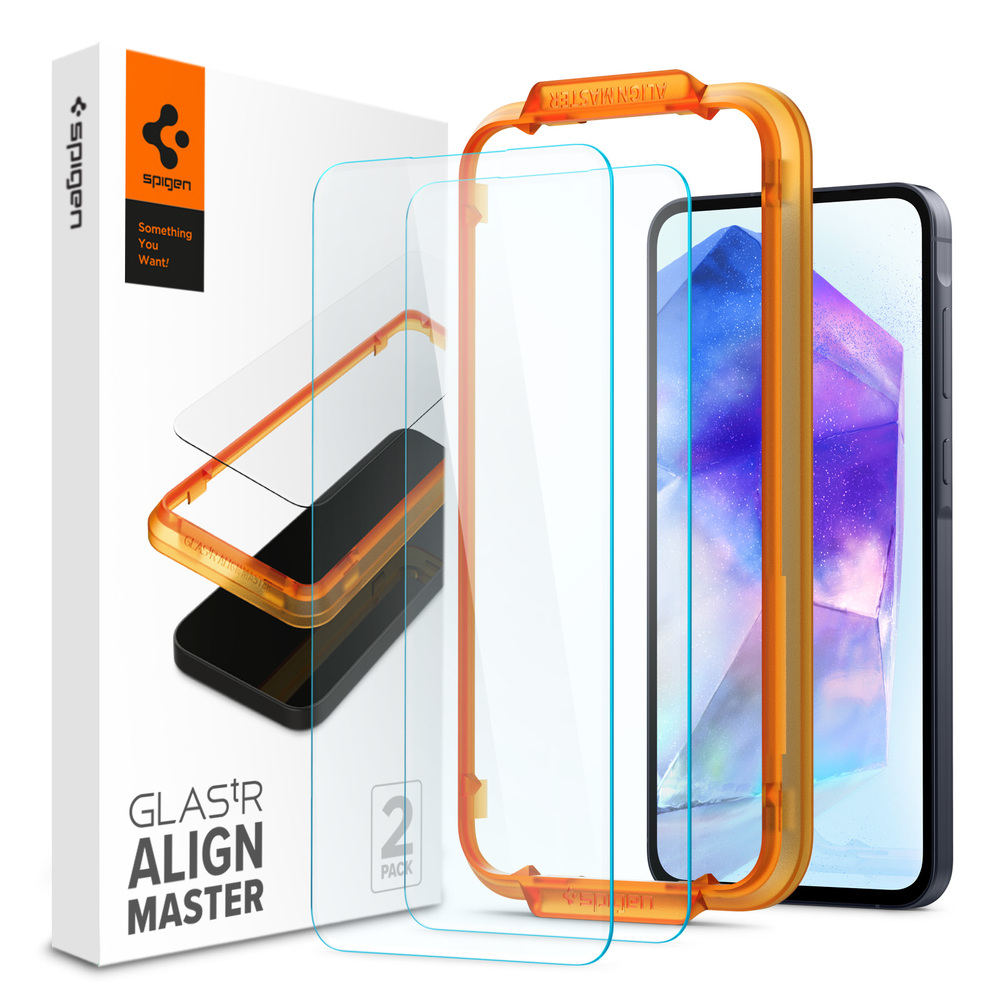 SPIGEN Glas.tR AlignMaster 2 Pcs Glass Screen Protector for Galaxy A55 5G