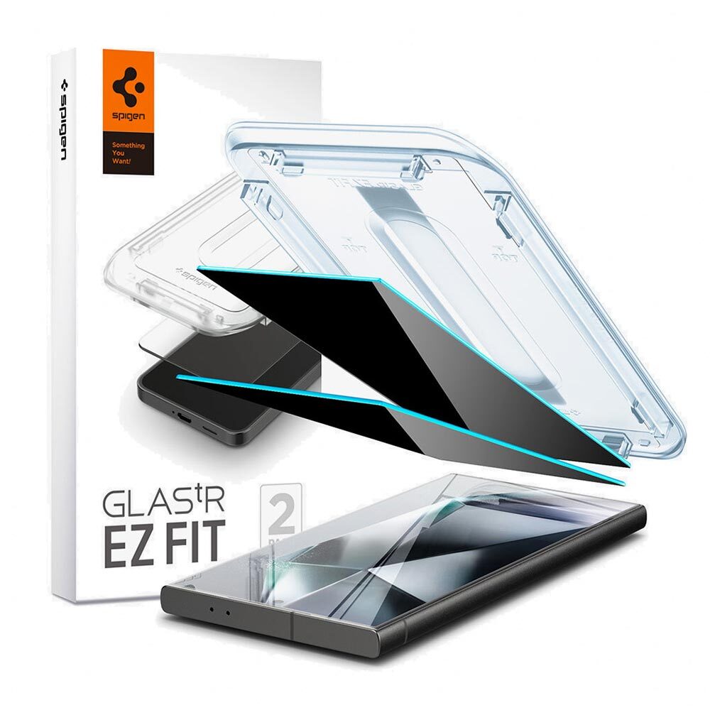 SPIGEN Glas.tR EZ Fit Privacy 2 Pcs Glass Screen Protector for Galaxy S24 Ultra