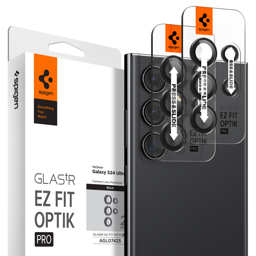 SPIGEN GLAS.tR EZ Fit Optik Pro 2PCS Glass Lens Protector for Galaxy S24 Ultra