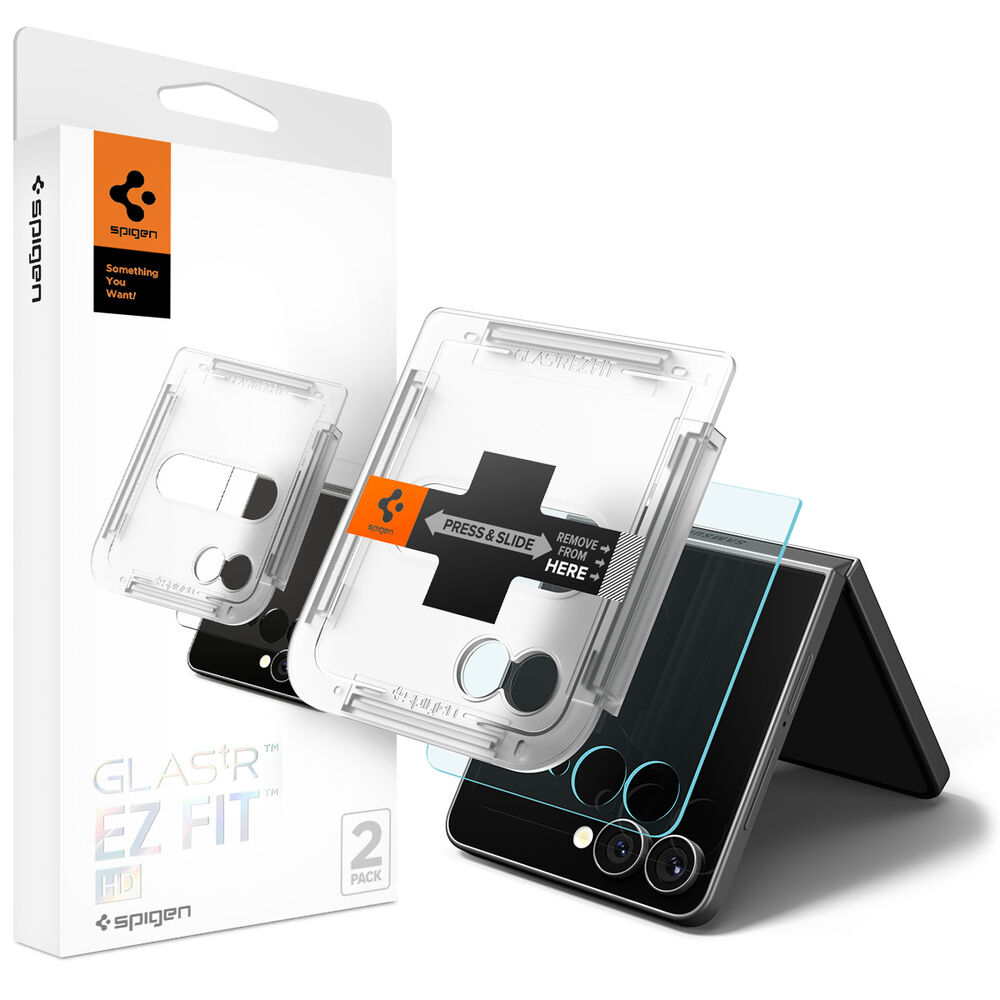 SPIGEN GLAS.tR EZ Fit HD 2PCS Glass for Galaxy Z Flip 7 Screen Protector