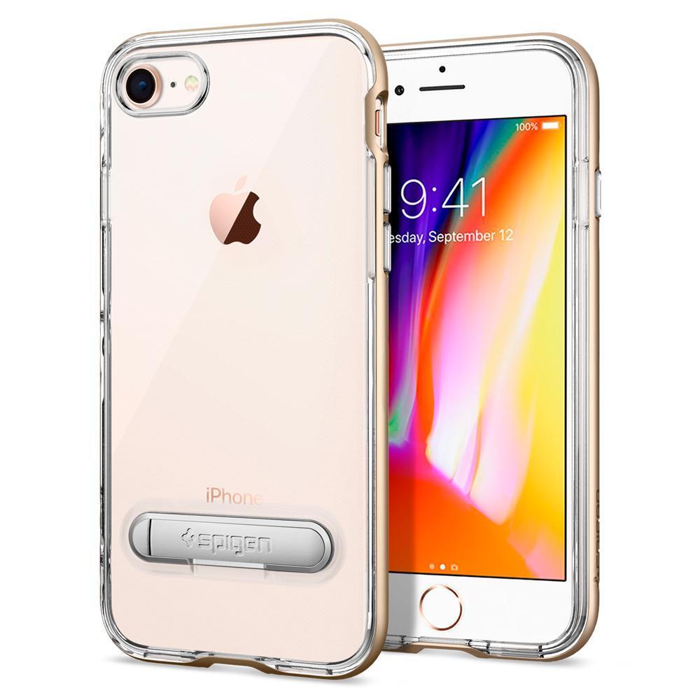 iPhone 8 Case, Genuine SPIGEN Crystal Hybrid Kickstand Cover for Apple