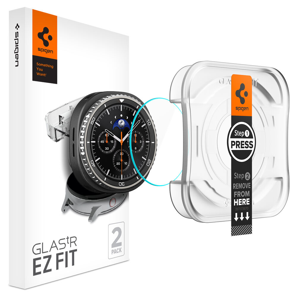 SPIGEN Glas.tR EZ Fit 2 Pcs for Galaxy Watch 8 Classic 46mm Glass Screen Protector