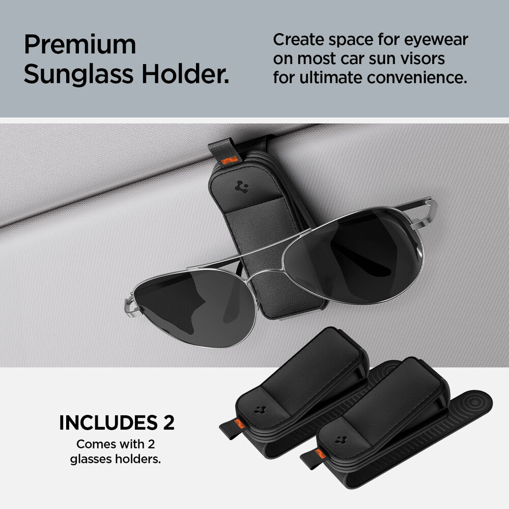 SPIGEN Visor Leather Sunglasses Holder SH101 2PCS for Universal
