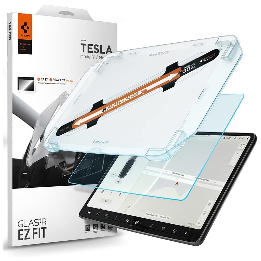 SPIGEN GLAS.tR EZ Fit Glass for Tesla Model 3 Highland (2024 - 2026) / Model Y Juniper 2025 15.4" Screen Protector