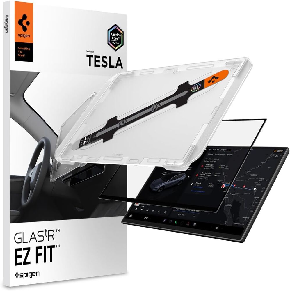 SPIGEN GLAS.tR EZ Fit Glass for Tesla Model Y Performance / Y L 2026 16" Screen Protector