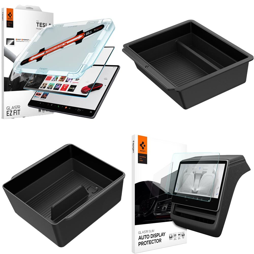 SPIGEN Starter Bundle Set For Tesla Model Y Juniper (2025) / Model 3 Highland (2024 - 2026)