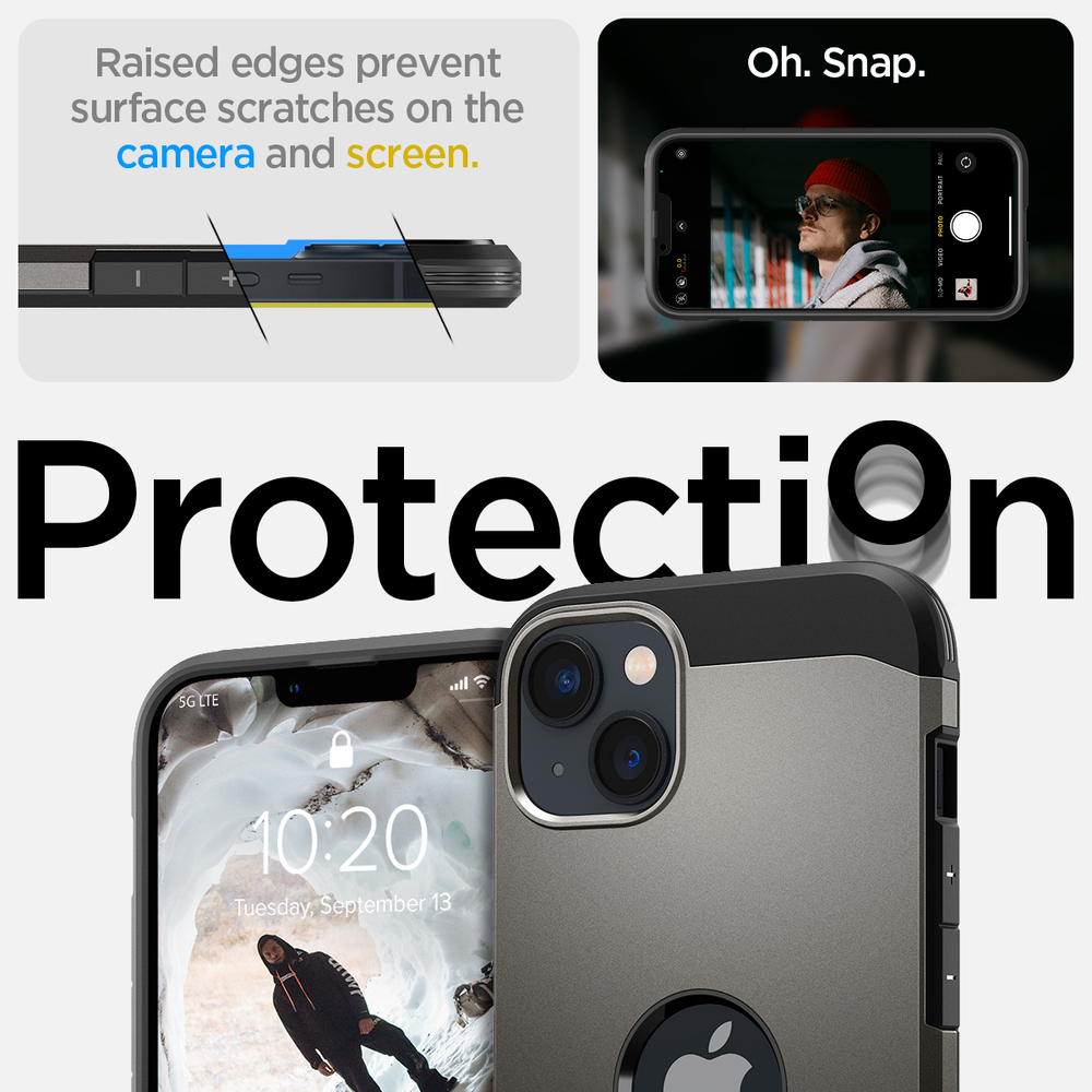 Spigen Tough Armor [Extreme Protection Tech] Designed for iPhone 13 Case  (2021) - Gunmetal