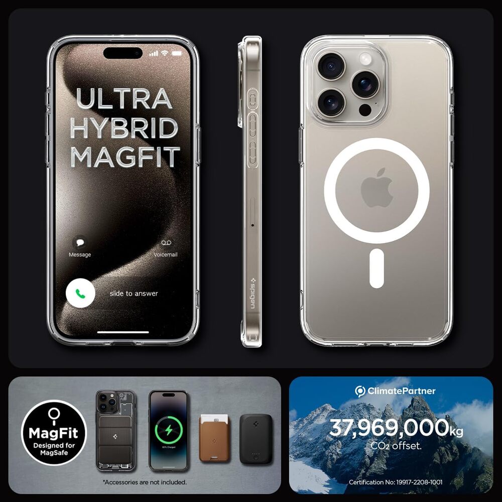 Case Spigen para iPhone 15 Pro Max Ultra Hybrid Crystal Clear